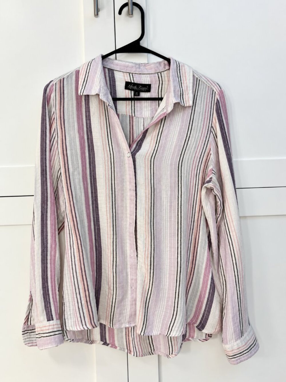 North River Outfitters | Striped Button Down Blouse - Size Medium